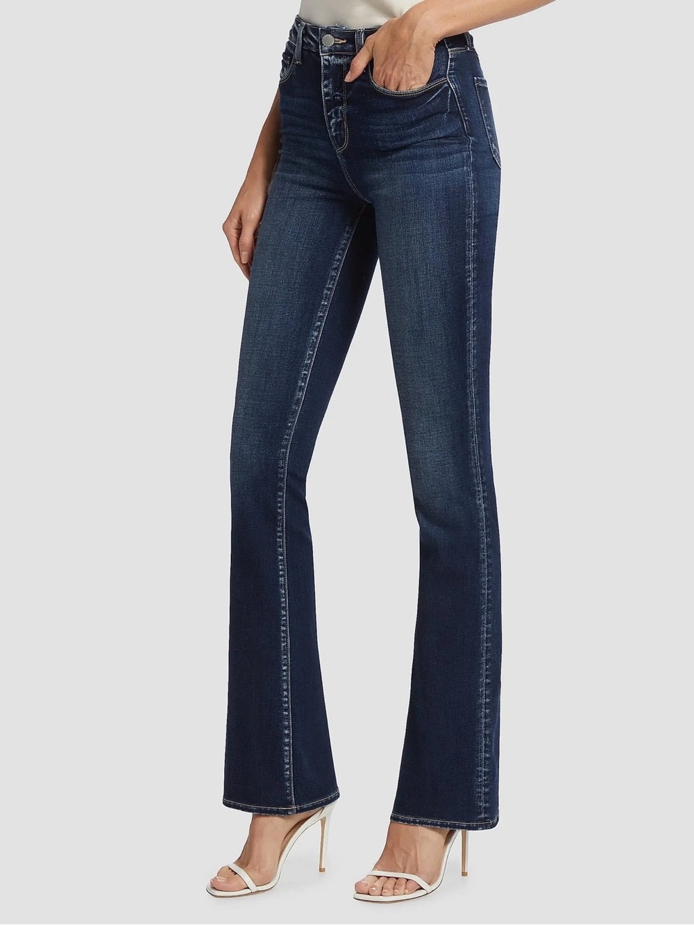 NWT! L’AGENCE Selma High-Rise Sleek Dark Blue Baby Bootcut Jeans